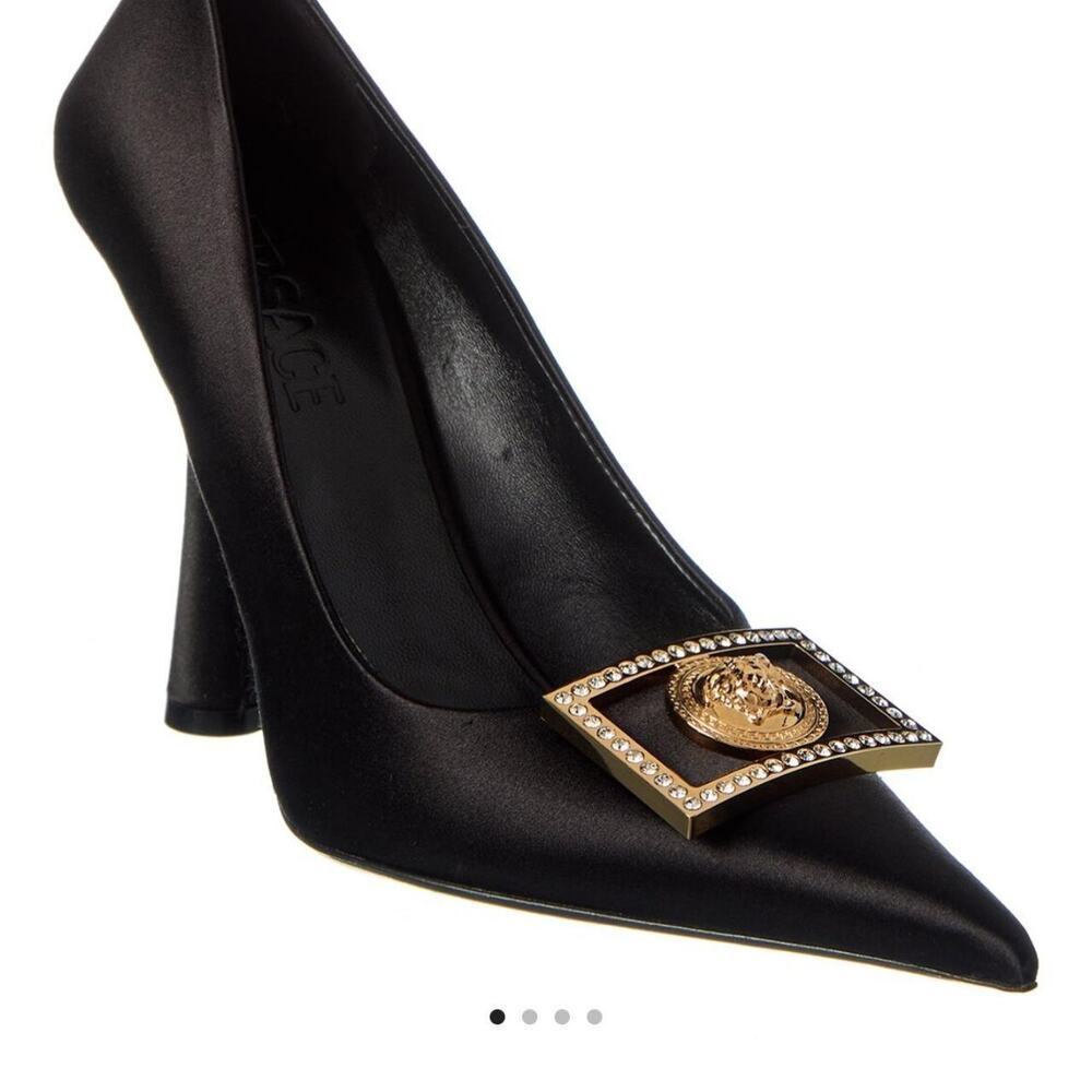 Black versace high heels versace
